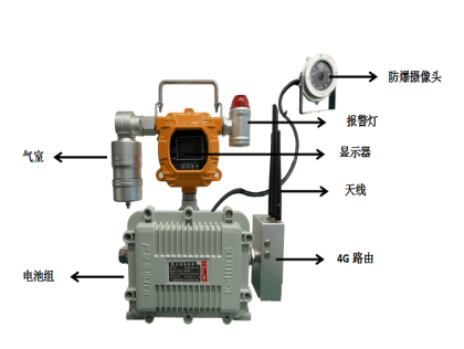 無(wú)線(xiàn)傳輸帶攝像頭移動(dòng)在線(xiàn)式可燃?xì)怏w檢測(cè)報(bào)警儀